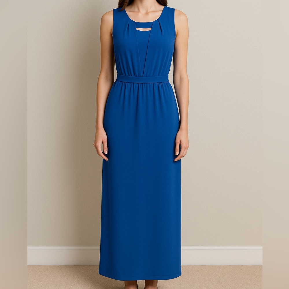NY Collection Sundress Blue Maxi Dress size M